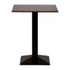 Turin Metal Base Square Poseur Table with Laminate Top Walnut 700mm