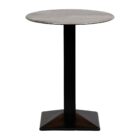 Turin Metal Base Round Poseur Table with Laminate Top Concrete 600mm