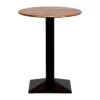 Turin Metal Base Round Poseur Table with Laminate Top Planked Oak 600mm