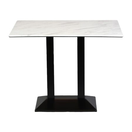 Turin Metal Base Rectangular Poseur Table with Laminate Top Marble 1200x700mm 1 Turin Metal Base Rectangular Poseur Table with Laminate Top Marble 1200x700mm