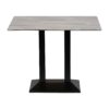Turin Metal Base Rectangular Poseur Table with Laminate Top Concrete 1200x700mm