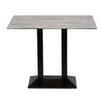 Turin Metal Base Rectangular Poseur Table with Laminate Top Concrete 1200x700mm