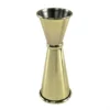 Beaumont Gold Plated Banded Jigger 25ml/35ml/50ml