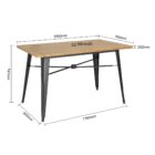 Bolero Complete Outdoor Table 120x76x76cm - Light Wood