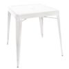 Bolero Bistro Square Steel Table White 668mm (Single)