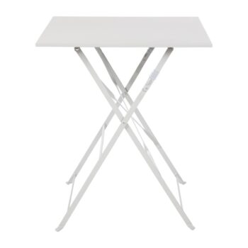 Bolero Square Pavement Style Steel Table Grey 600mm