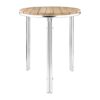 Bolero Round Ash and Aluminium Table 600mm