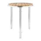 Bolero Round Ash and Aluminium Table 600mm