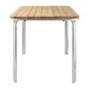 Bolero Square Ash and Aluminium Table 700mm