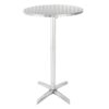 Bolero Round Flip Top Poseur Table Stainless Steel 600mm