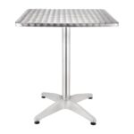 Bolero Steel and Aluminium Square Bistro Table 600mm