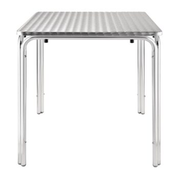 Bolero Square Stacking Table Stainless Steel 700mm