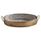 Serving Tray Antique Brass 31cm