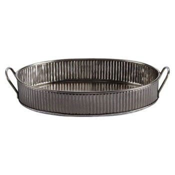 Serving Tray Antique Silver 31cm