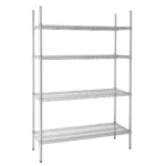 Vogue 4 Tier Wire Shelving Kit 1220x460mm