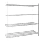 Vogue 4 Tier Wire Shelving Kit 1830x610mm