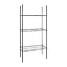 Nisbets Essentials 3 Tier Coated Shelving Unit 1820 x 915 x 457mm