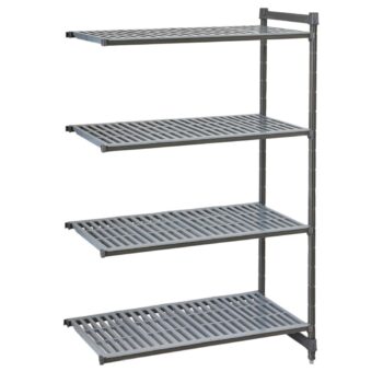 Cambro Camshelving Basics Plus Add-On Unit 4 Tier With Vented Shelves 1830H x 1328W x 540D mm