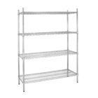 Vogue 4 Tier Wire Shelving Kit 1525x460mm
