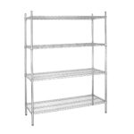 Vogue 4 Tier Wire Shelving Kit 1525x460mm