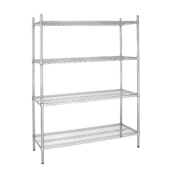 Vogue 4 Tier Wire Shelving Kit 1525x460mm