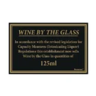 125ml Wine Law Sign