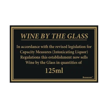 125ml Wine Law Sign