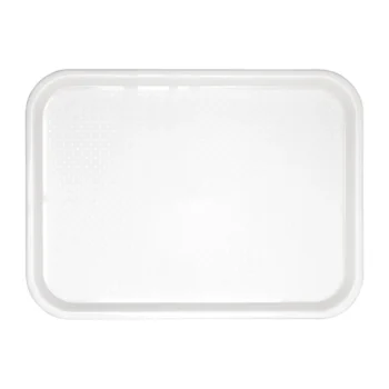Olympia Kristallon Polypropylene Fast Food Tray White Large 450mm