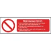 Microwave Oven Safety Sign
