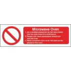 Microwave Oven Safety Sign