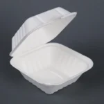 Fiesta Compostable Bagasse Burger Boxes with Side Ridges 153mm (Pack of 500)