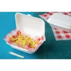Fiesta Compostable Bagasse Hinged Food Containers 183mm (Pack of 250)