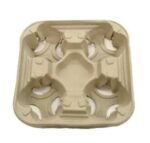 Moulded Fibreboard 4 Cup Carry Tray