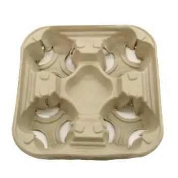 Moulded Fibreboard 4 Cup Carry Tray